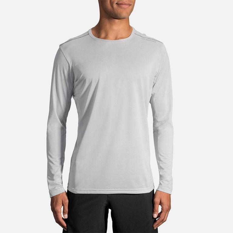 Brooks GHOST Long Sleeve Running Shirt Mens Online - White (PTZ072865)